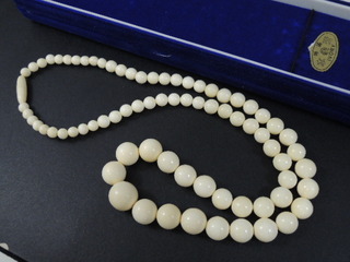 本象牙ネックレス 約60cm 41.5g 最大13mm.JPG